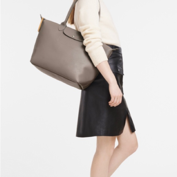 LONGCHAMP LE PLIAGE CITY BAG & WALLET TAUPE BEIGE LIMITED ED NWT - Picture 2 of 15